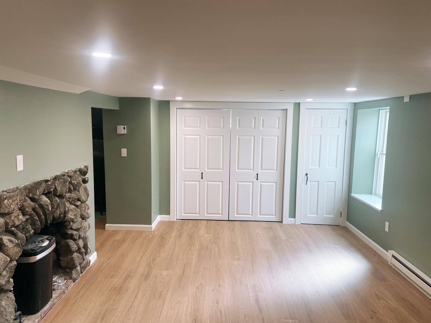 renovated basement space